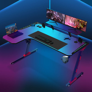 Tables de jeu bon marché d'usine <span class=keywords><strong>Pc</strong></span> bureau RGB Led lumière réglable ordinateur Gamer Table de sport électronique avec porte-gobelet - Product Image 2