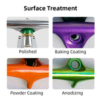 Trucks de skateboard en aluminium moulé par gravité de haute qualité, personnalisés, 5.0, 5.25, 5.5 pouces