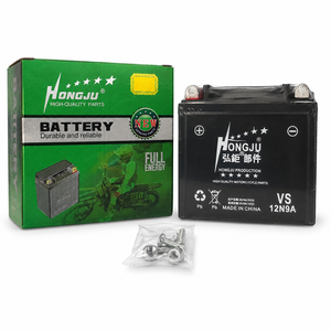 Batterie de moto au plomb-acide sèche pré-chargeée Hongju 12N9L <span class=keywords><strong>BS</strong></span> 12V 9Ah <span class=keywords><strong>MF</strong></span>, scellée et sans entretien, pour démarrage de moto, vente en gros - Product Image 3