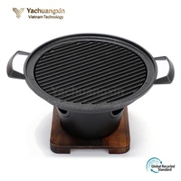 Barbecue extérieur en acier inoxydable YCX YCX-0946 avec couvercle, alimenté au charbon de bois, pour la cuisson en camping