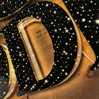 Letras Luminosas Doradas Starlight, Logotipo Personalizado, Letras con Iluminación, Letras de Canal LED Perforadas