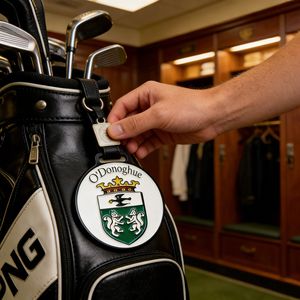 Etiqueta de Lujo para <span class=keywords><strong>Bolsa</strong></span> de <span class=keywords><strong>Golf</strong></span>, Redonda, Personalizada, Color a Elección, Directo de Fábrica - Product Image 1