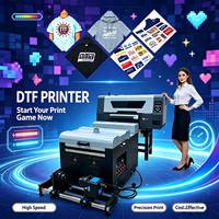 Imprimante automatique de t-shirts 30 cm à 2 têtes XP600, imprimante DTF à transfert thermique avec système de secouage de poudre et encre pigmentée