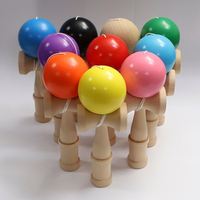 Vente en gros de balles d'adresse en bois multicolores personnalisées, jouet de fitness, balle d'adresse classique traditionnelle en bois, Kendama, jouet cadeau, logo personnalisé