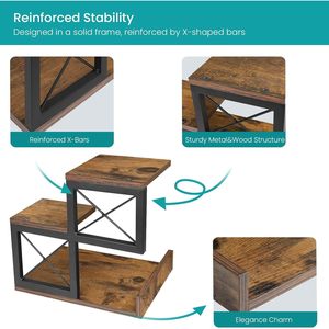 <b>Desktop</b> Wooden Storage Rack 3 Tier Multipurpose Freestanding <b>Shelf</b> For Office Living Room Plant Display Bookshelf - Product Image 5