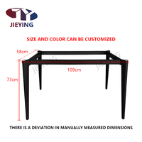 Jieying 73cm pieds en fer noir robuste bureau bureau salle à manger cadre Base meubles en métal pieds de Table supports de Table