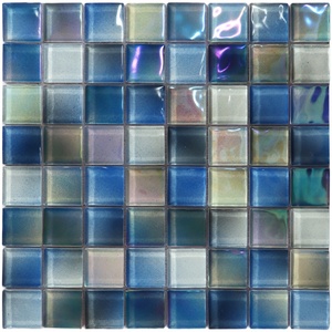Mosaico <span class=keywords><strong>de</strong></span> Vidrio Esmerilado Azul Verde, Azulejos <span class=keywords><strong>de</strong></span> Mosaico <span class=keywords><strong>de</strong></span> Vidrio para Piscina, Baño, Cocina, Pared - Product Image 6