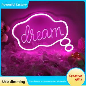 Lampe de nuit en acrylique élégante, cadeau créatif, décoration d'intérieur, lumière LED néon en forme de soleil et de nuage pour Noël - Product Image 2