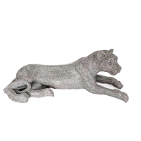 Nouvelle résine art bureau décoratif fibre de verre animal polyrésine statue léopard animal sculpture maison