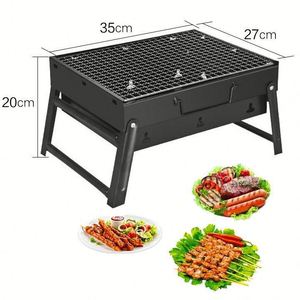 Barbecue pliable portable en acier inoxydable pour camping et extérieur, four à griller pliable, ustensiles de barbecue - Product Image 1