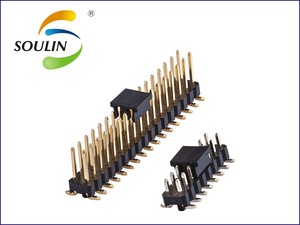 2.0mm doble fila de plástico altura 2.0mm PA9T SMT pin header conector con interior columna - Product Image 3