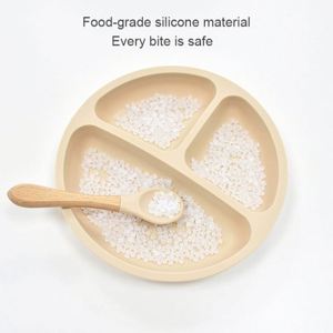 Assiette pour bébé en silicone de qualité alimentaire à 100 % avec base à ventouse, sans BPA, passe au micro-ondes et au lave-vaisselle, incassable, indispensable pour l'alimentation des tout-petits - Product Image 3