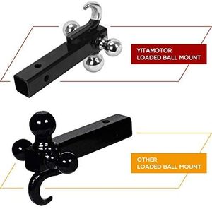 360 °   <span class=keywords><strong>Attelage</strong></span> pivotant pour remorque, support à trois boules avec crochet robuste et verrou antivol - Product Image 4