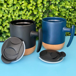 Tazza in Ceramica Bone China con Logo Personalizzato e Design Colorato, Base in Sughero, Finitura Opaca, Adatta a Microonde e Lavastoviglie, Ideale per Regali - Product Image 3