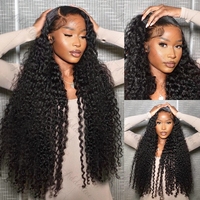 Peluca con malla frontal de cabello humano brasileño 100%, peluca con encaje de cabello ondulado al agua para mujeres negras, proveedor de Peluca de encaje prearrancado