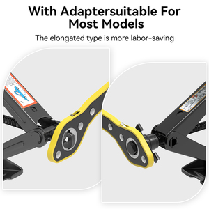 Auto 360&deg; Steel Scissor Jack <strong>Ratchet</strong> <strong>Wrench</strong> Long Handle DIY Grade Metric Measurement System OEM Customization for Car Jack - Product Image 4