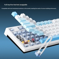 Clavier mécanique HEXGEARS MK87 87 touches 3 modes BT filaire Hot-swappable avec interrupteurs Kailh, 8000 mAh, ARGB, touches PBT, compatible Windows et Mac
