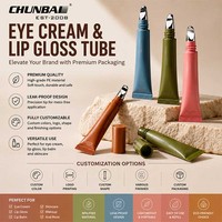 Emballage de gloss à lèvres vide personnalisé certifié CE pour soins de la peau en marque propre, tubes de gloss à lèvres compressibles de 8 ml et 10 ml avec applicateur métallique