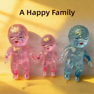 Giocattolo Antistress a Forma di Bambola Glitterata, Giocattolo Morbido e Schiacciabile per <span class=keywords><strong>Terapia</strong></span> Sensoriale <span class=keywords><strong>ADHD</strong></span> - Product Image 1
