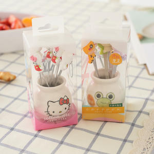 Juego de Vajilla para Bebé con Logotipo Personalizado, <span class=keywords><strong>Cubiertos</strong></span> de Alimentación con Mango de Acero Inoxidable, Diseño de Dibujos Animados, Juego de Cuchara y Tenedor de Silicona - Product Image 2