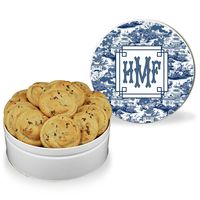 Pot en fer blanc rond de qualité alimentaire en gros avec couvercle à tirer imprimé 135*70mm pour biscuits, bonbons et gâteaux