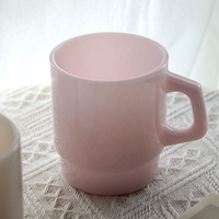 Samyo Großhandel Lager benutzer definierte kreative Jade blau rosa farbigen Saft Milch Tee Kaffee Wasser Glas Becher Tassen Gläser zum Trinken