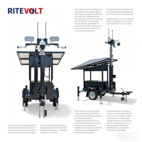 Remolque de Seguridad Móvil con Cámara PTZ 2P, Sistema Forense, Monitoreo Inteligente del Sitio, Detección de Casco de Seguridad, IP67
