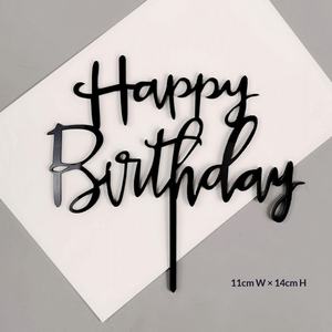 Tarjetas Decorativas Acrílicas para Pasteles, Redondas y Cuadradas, con Letras en Inglés para <span class=keywords><strong>Cumpleaños</strong></span>, Mesa <span class=keywords><strong>de</strong></span> Postres, Estilo Festivo, Multi-Ocasión - Product Image 2