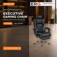 Chaise de bureau ergonomique pivotante inclinable en cuir avec repose-pieds, dossier haut, pour bureau à domicile ou dortoir (MODÈLE AMÉLIORÉ)