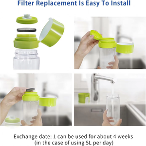 Dischi filtro acqua Micro disco per riempire e andare bottiglie di acqua caraffe ridurre cloro microparticelle e altre impurità - Product Image 3