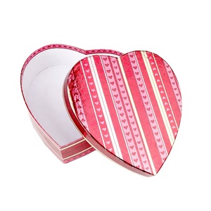 Wholesale price golden supplier empty heart shaped chocolate box packaging