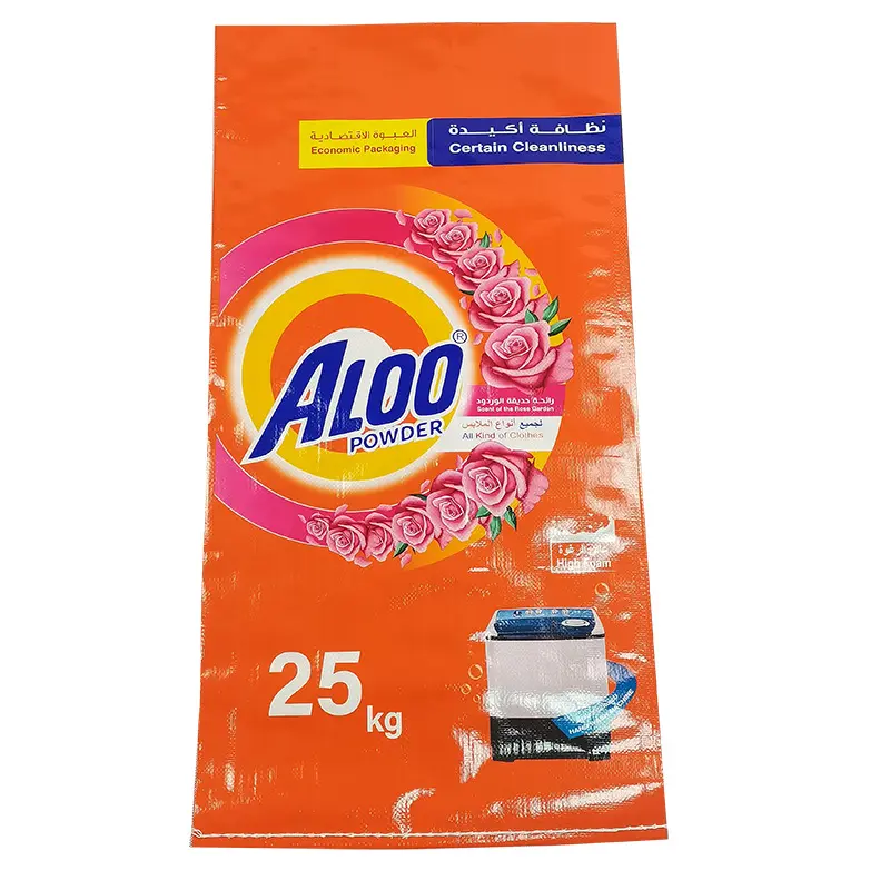 Cheap price 5KG 10KG 25KG washing powder sack BOPP laminated PP woven washing detergent bags
