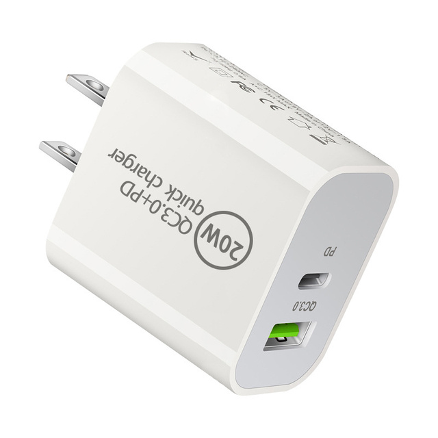 Factory Direct USB QC3.0 Type C PD20W A+CD Port Fast Charging Mobile Phone Wall Charger for Phone Charger