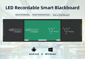 <span class=keywords><strong>Tableau</strong></span> interactif intelligent 3-en-1 de 75 pouces avec écran LED 4K, <span class=keywords><strong>tableau</strong></span> <span class=keywords><strong>noir</strong></span> nano interactif coulissant et magnétique pour écriture latérale en classe - Product Image 4