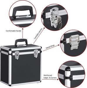 12'' Record <strong>Storage</strong> <strong>Storage</strong> Box Customized Vinyl <strong>LP</strong> <strong>Storage</strong> Case-50 Lps OEM &amp; ODM Supported - Product Image 3