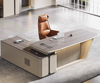Bureau moderne Bureau de patron en forme de L Grand bureau de direction