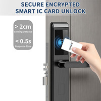 Serrure d'hôtel intelligente en acier inoxydable 304, serrure électronique avec ouverture par carte-clé et système de gestion hôtelière pour projets hôteliers