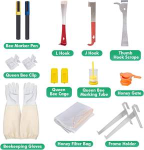<span class=keywords><strong>Kit</strong></span> d'apiculture de 31 pièces, état neuf, combinaison d'apiculteur, stylo de marquage des abeilles, fumoir à abeilles, cadre de ruche - Product Image 3