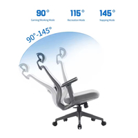 Chaise de bureau exécutive moderne multifonctionnelle en maille, avec design ergonomique, pivotante et réglable en hauteur, pour le bureau à domicile