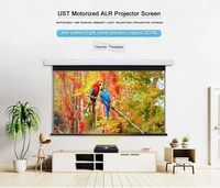 Écran de projection électronique pour films, 120 pouces, avec télécommande, écran de projection motorisé, 16:9 HD 4K, intérieur, pour cinéma maison