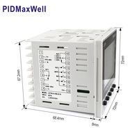 Compteur numérique PIDMaxwell JS700 72x72mm avec double affichage LCD 6 chiffres, compteur de lots en plastique, AC85-265V, RS485 en option