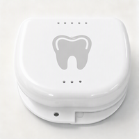 Boîte de rangement pour aligneurs dentaires, étui pour protège-dents avec miroir, boîte orthodontique avec trou d'aération, usage quotidien