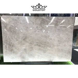 GOLDTOP OEM/ODM 12mm-30mm 2.7g/cm3 Interior Polished 5 Years Slabs Semiprecious Stone losas Wall&countertop Taj Mahal Quartzite