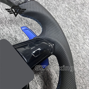 Volant de voiture de haut luxe adapté pour Volkswagen <span class=keywords><strong>Golf</strong></span> <span class=keywords><strong>R</strong></span> <span class=keywords><strong>8</strong></span> <span class=keywords><strong>R</strong></span> Jetta Mk Polo Passat CC lumières LED à ruban de carbone forgé - Product Image 3