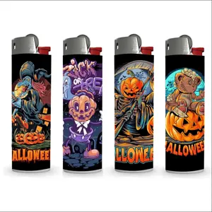 Pháp biểu tượng tùy chỉnh hình ảnh Flint Bật lửa J3 Slim Lighter giáng sinh Halloween khí khói thuốc lá nhẹ hơn j23