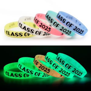 प्रचार कस्टम प्रिंटिंग लोगो रबर कंगन चमकदार कलाई बैंड में चमक चमक चमक - Product Image 5