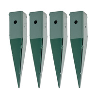 Kit de réparation de poteau d'ancrage de clôture vert enduit de poudre 8*1.5*1.5 po piquets d'ancrage de poteau de clôture pour boîte aux lettres