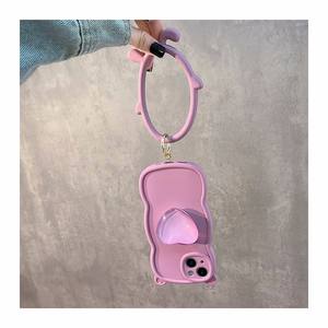 <span class=keywords><strong>Coque</strong></span> souple d'oreille de chat violet fleur de cerisier pour iPhone14 13 12 <span class=keywords><strong>11</strong></span> XR XS support en <span class=keywords><strong>silicone</strong></span> <span class=keywords><strong>coque</strong></span> de téléphone anti-chute - Product Image 4