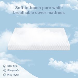 <span class=keywords><strong>Matelas</strong></span> mini de 3 pouces, 38 po de long x 26 po de large, pour grossistes, avec housse imperméable et amovible, lavable en machine, mousse à densité moyenne et soutien élevé - Product Image 5