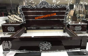 เตียงไม้สักทรงกลมแกะสลักอย่างดีหรูหราสไตล์ทันสมัยปรับแต่งได้ตามต้องการขนาดส่วนตัวเฟอร์นิเจอร์บ้าน DST สี - Product Image 4